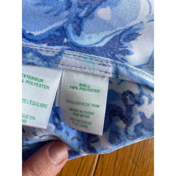 Lilly Pulitzer Dress Women 6 Blue Pearl Soft Shift Crochet Lace Boho Halter NWT - Picture 8 of 10